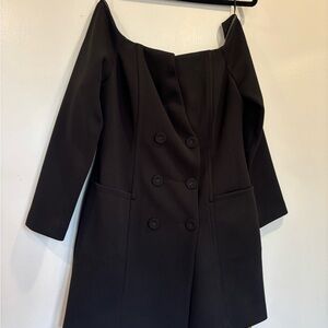 Misha Black off shoulder dress